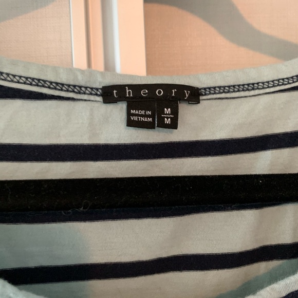 Theory navy and mint stripped t-shirt dress - Picture 5 of 5
